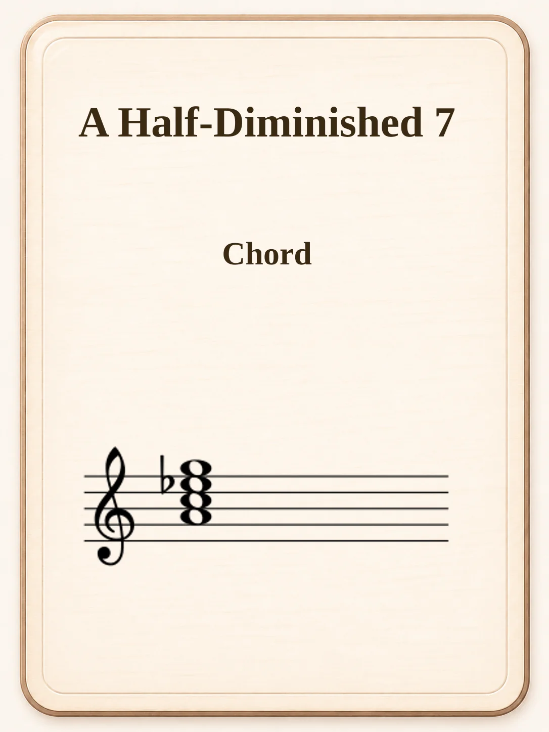A Half-Diminished 7