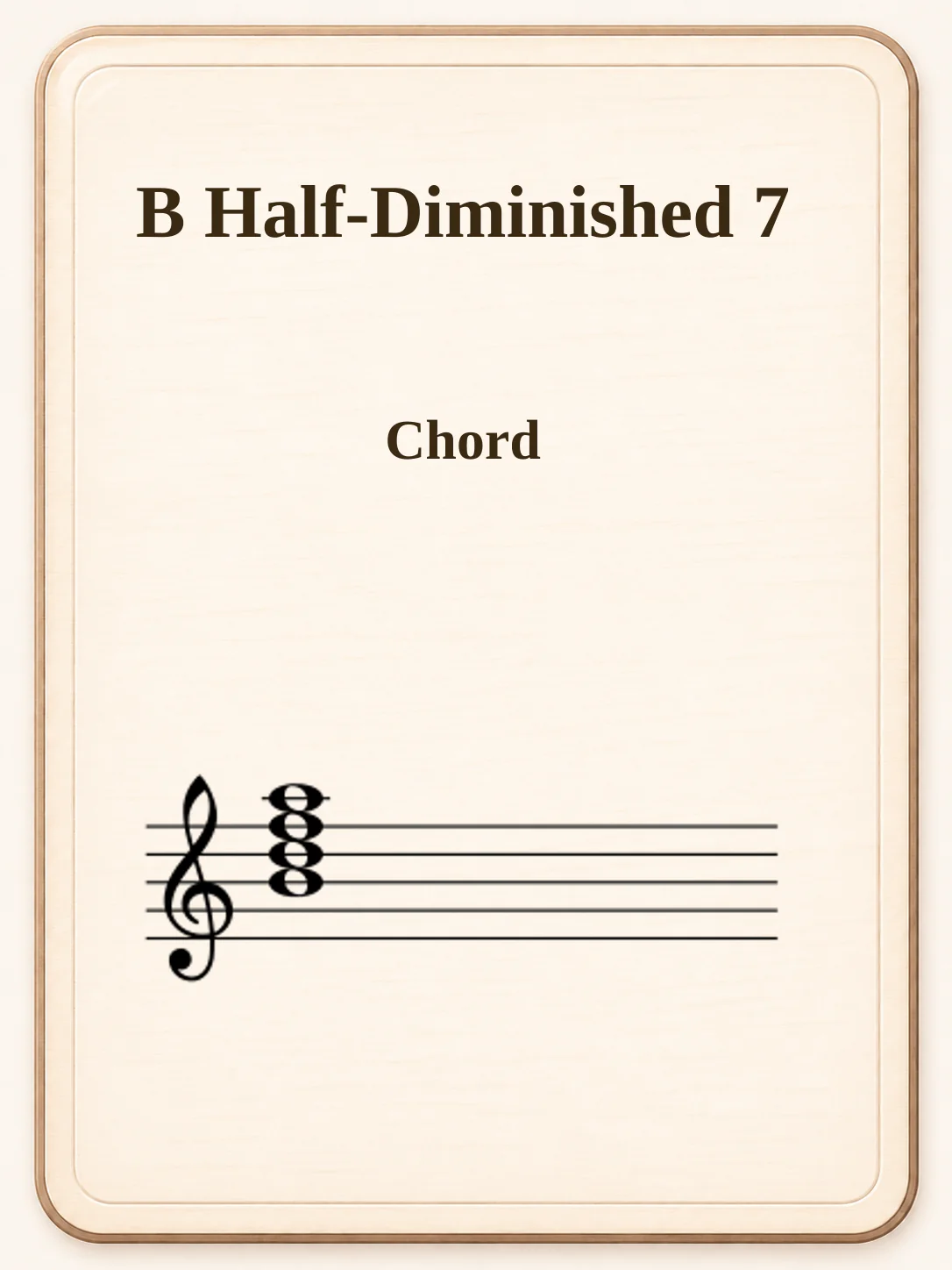 B Half-Diminished 7