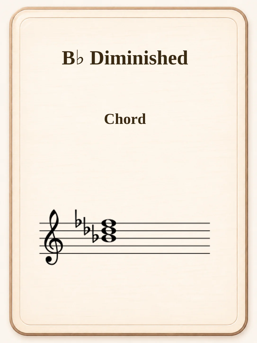 B♭ Diminished