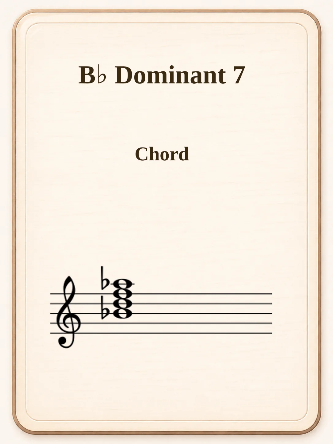 B♭ Dominant 7