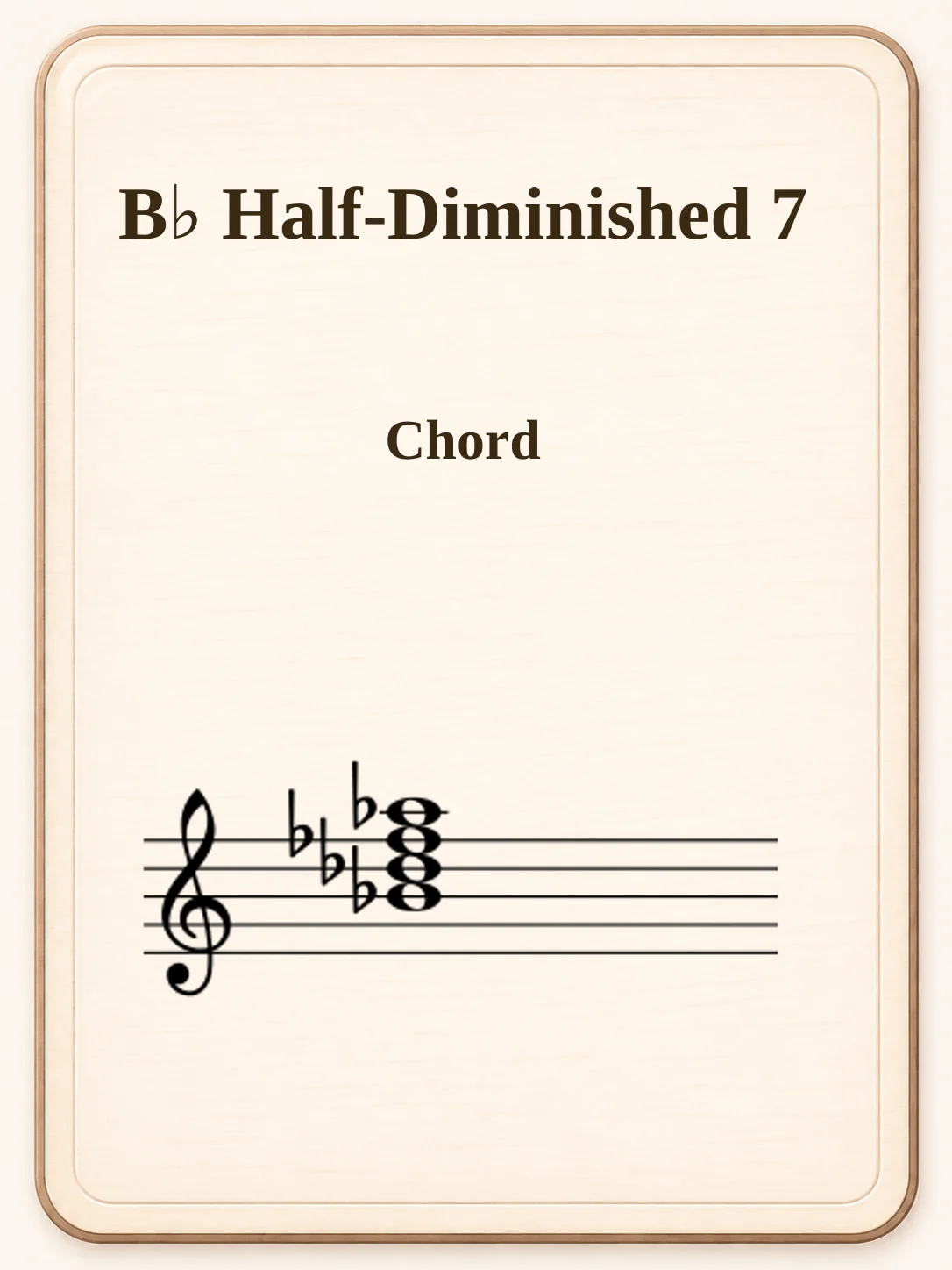 B♭ Half-Diminished 7