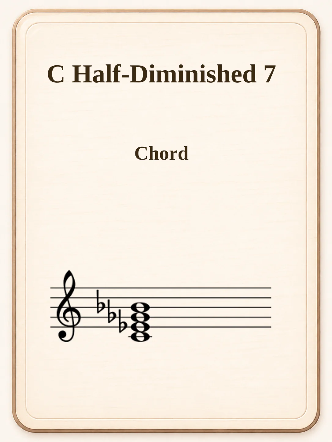 C Half-Diminished 7
