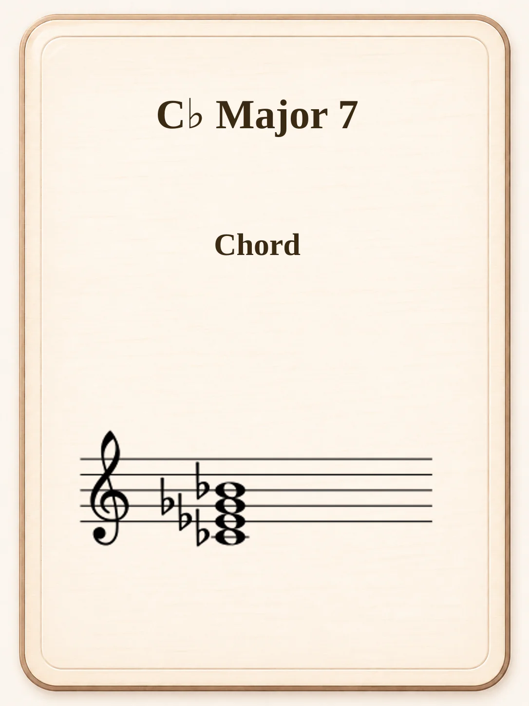 C♭ Major 7