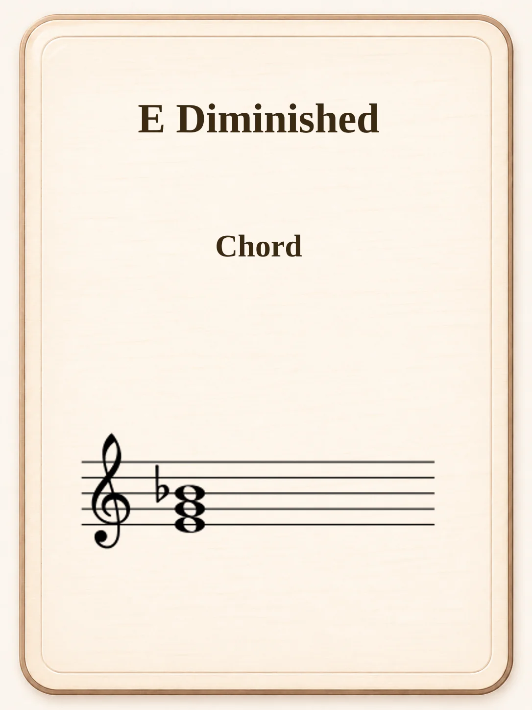 E Diminished