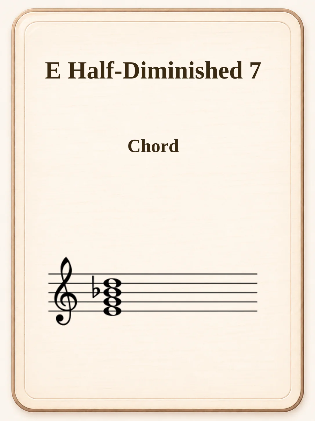 E Half-Diminished 7