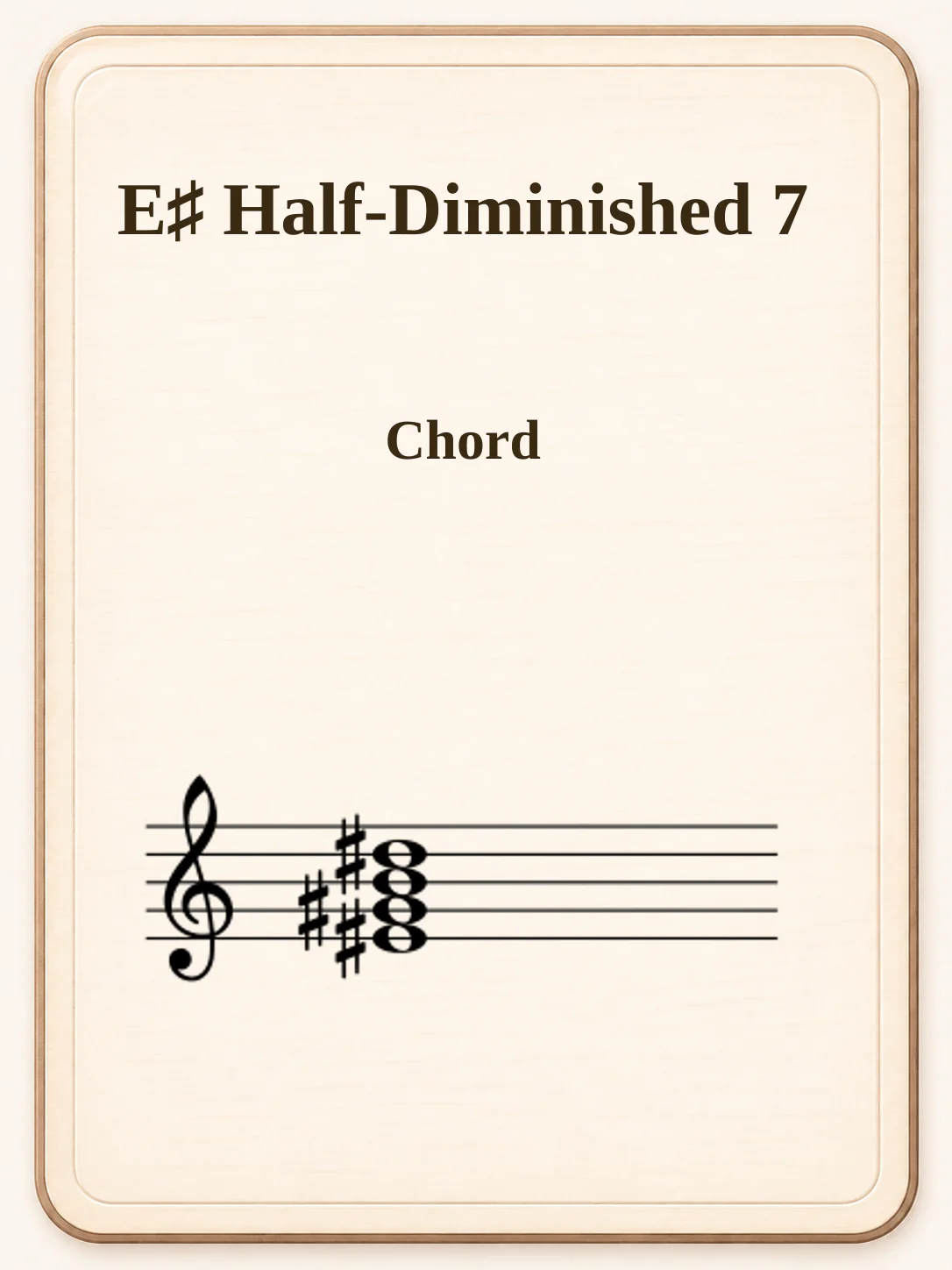 E♯ Half-Diminished 7