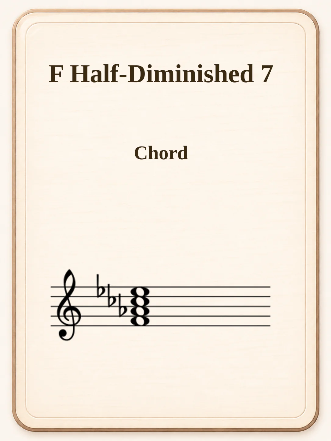 F Half-Diminished 7