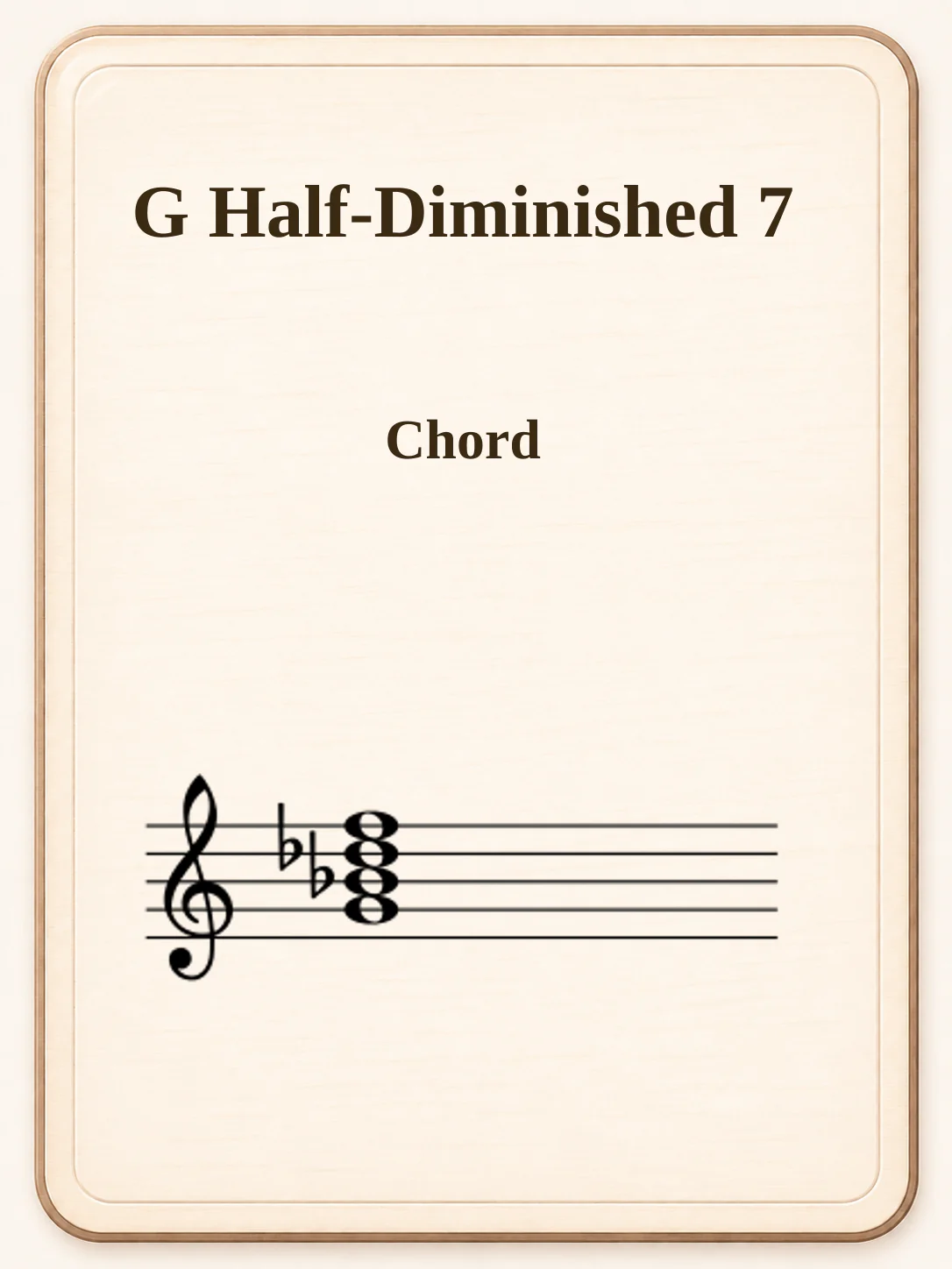 G Half-Diminished 7