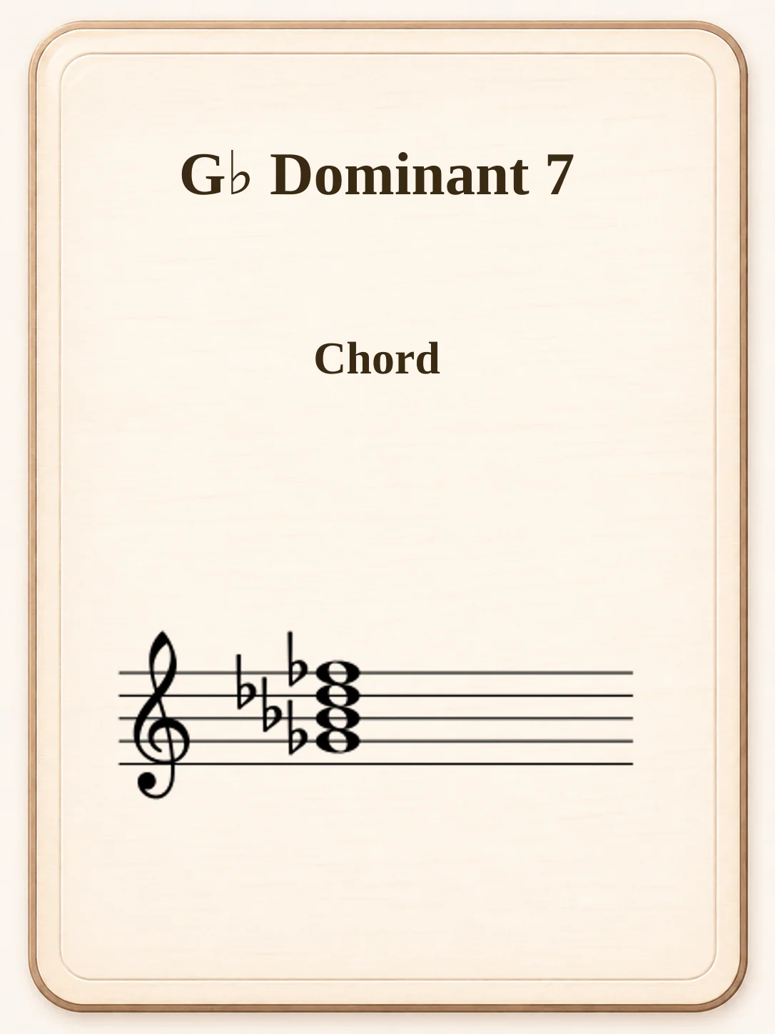 G♭ Dominant 7