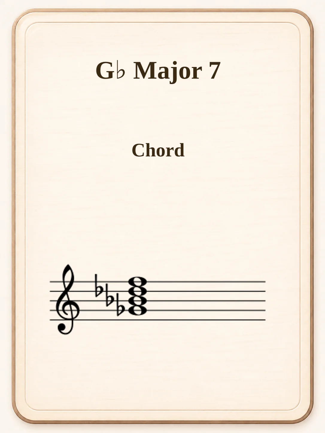 G♭ Major 7