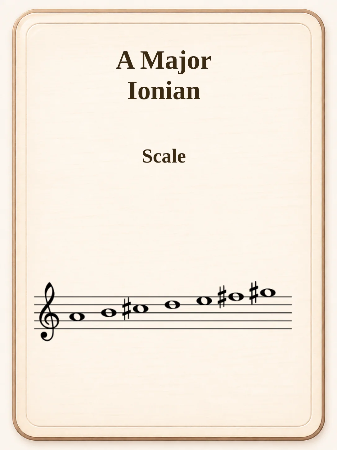 A Major / Ionian