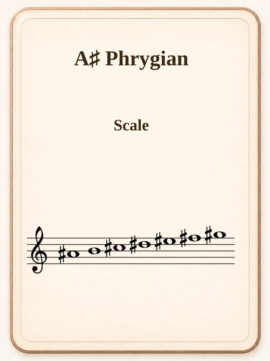 A♯ Phrygian