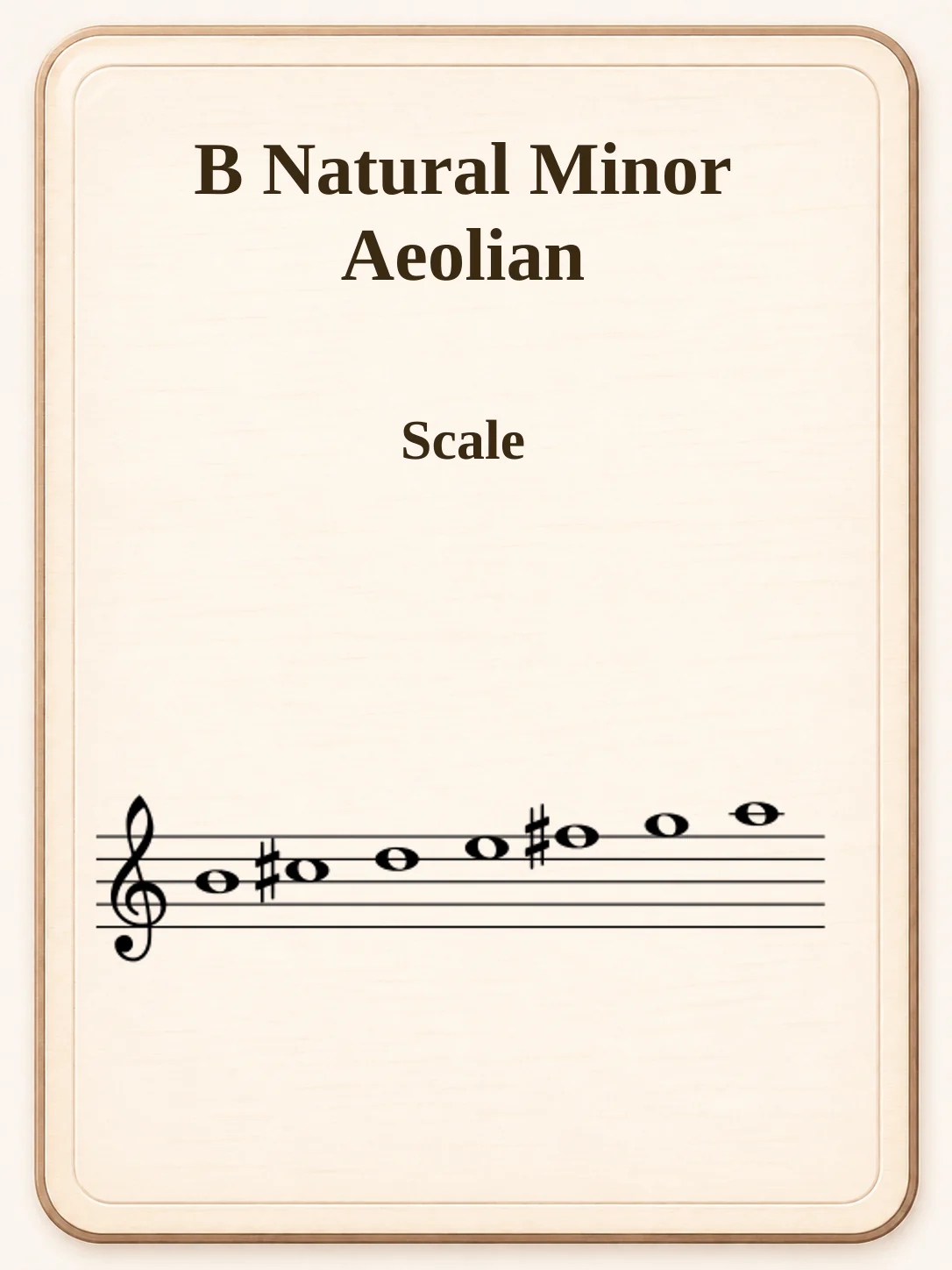 B Natural Minor / Aeolian