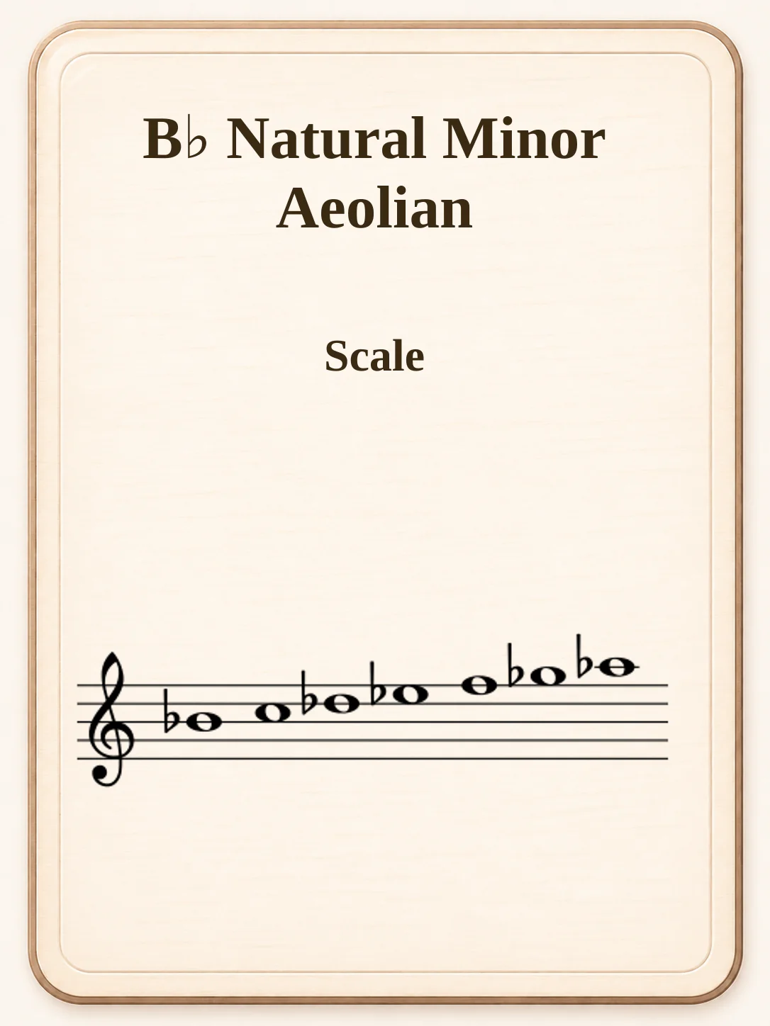 B♭ Natural Minor / Aeolian