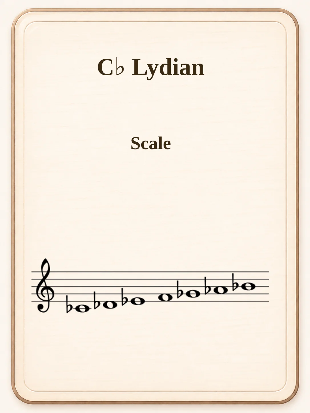 C♭ Lydian