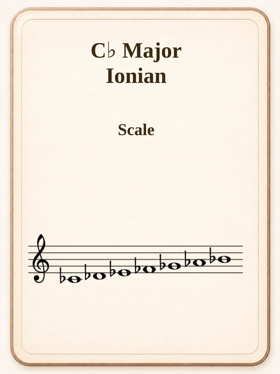 C♭ Major / Ionian