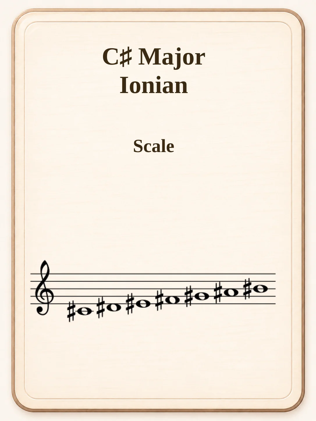 C♯ Major / Ionian