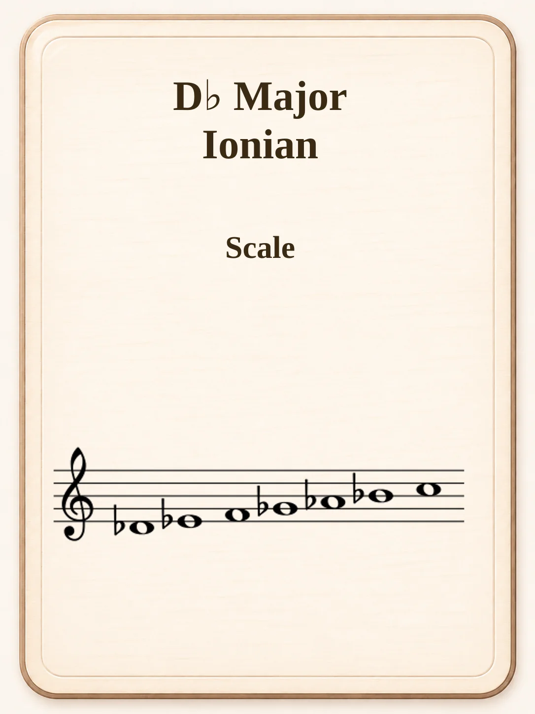 D♭ Major / Ionian