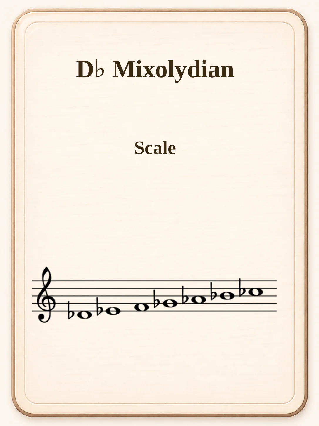 D♭ Mixolydian