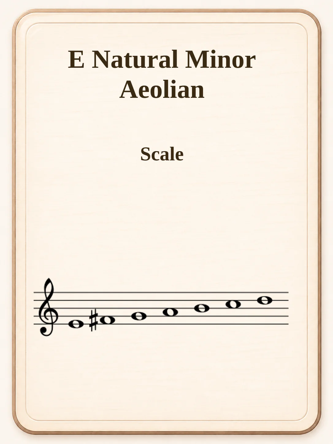 E Natural Minor / Aeolian