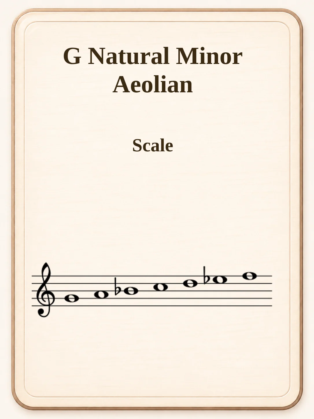 G Natural Minor / Aeolian