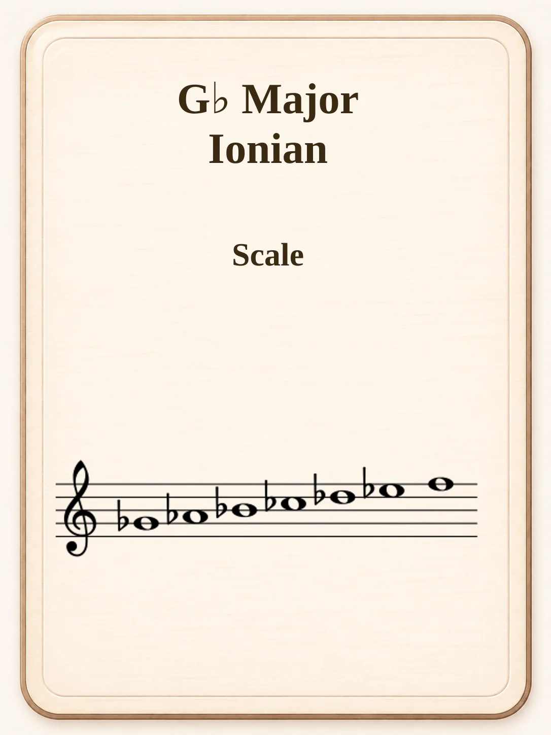 G♭ Major / Ionian